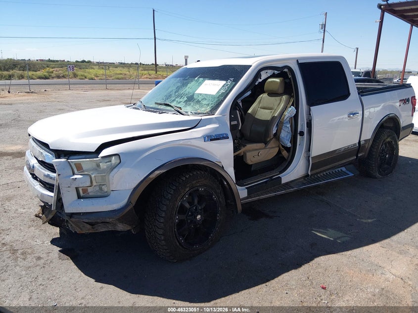 Vin: 1ftew1eg3gkd20329, lot: 46823299, ford f-150 lariat 20162