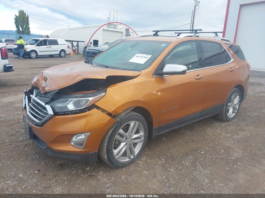 2018 Chevrolet Equinox Premier, Front End, IAAI, VIN 2GNAXWEX6J6147044 — photo 2