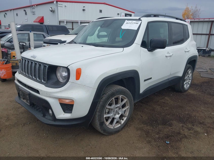 Vin: zacnjdb19ppp15330, lot: 46823638, jeep renegade latitude 4x4 20232
