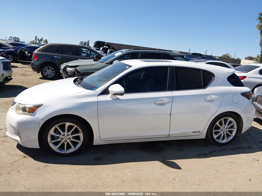 LEXUS CT 200H 2012 VIN JTHKD5BH0C2120255