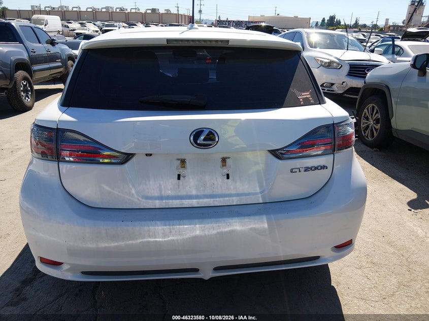 LEXUS CT 200H 2012 VIN JTHKD5BH0C2120255