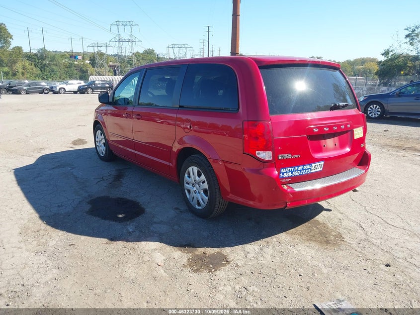 Vin: 2c4rdgbg2er312896, lot: 46823978, dodge grand caravan se 20143