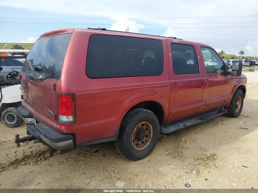 FORD EXCURSION 2002 VIN 1FMNU41S02EA97722