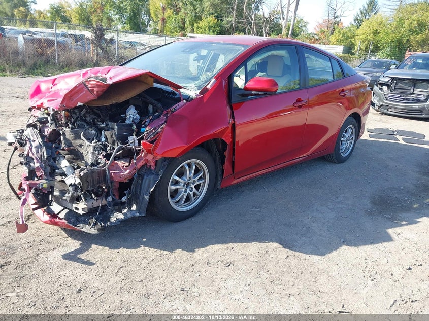 Vin: jtdkbrfu7h3543874, lot: 46824555, toyota prius two 20172