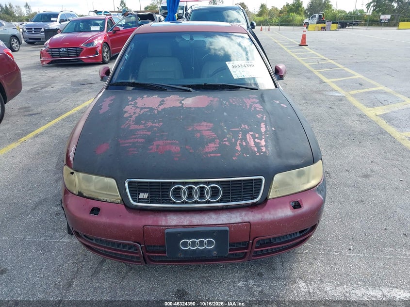 AUDI S4 2000 VIN WAUDD68D3YA134648