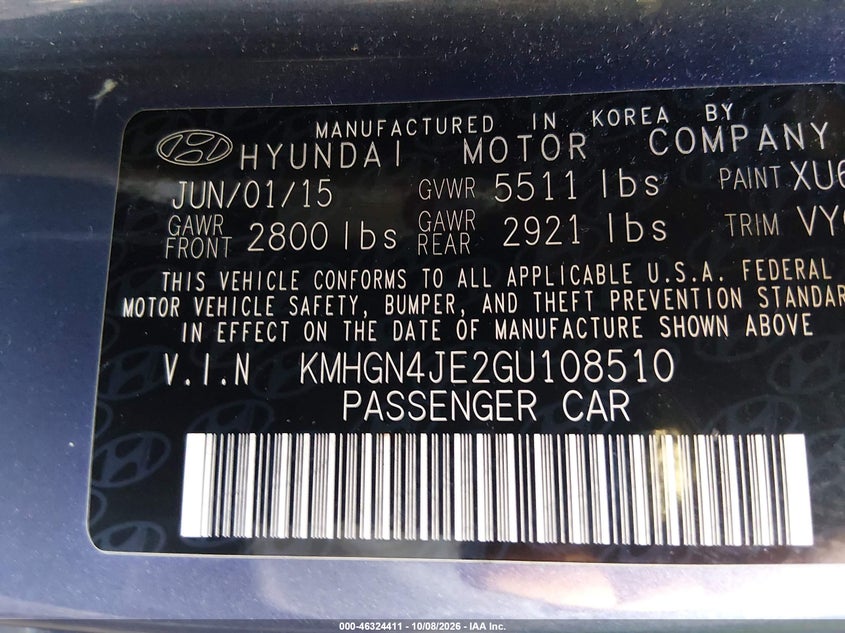 2016 HYUNDAI GENESIS 3.8 · Photo 9