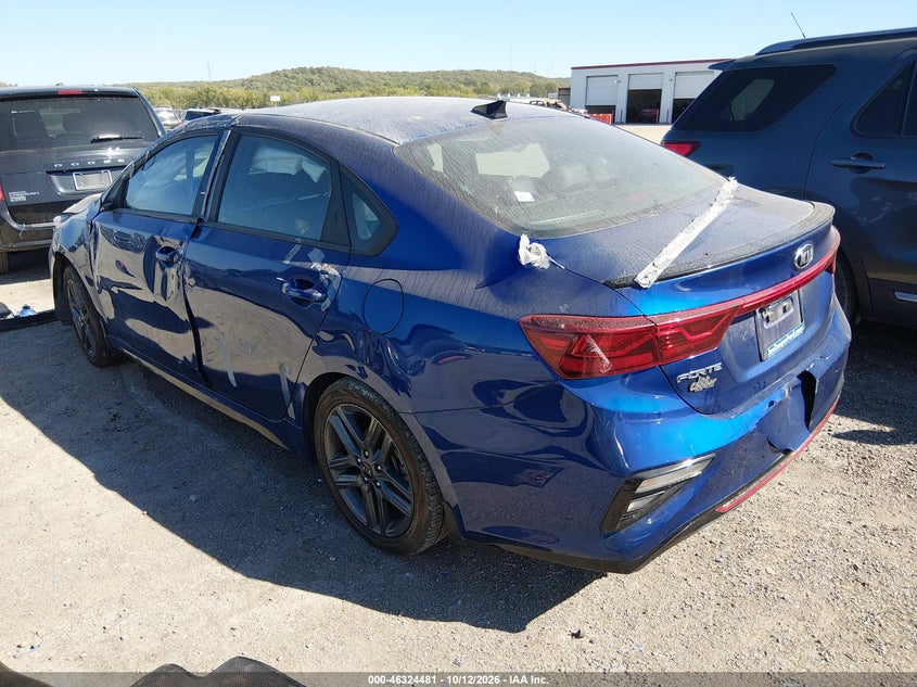 Vin: 3kpf34ad8me418362, lot: 46824734, kia forte gt-line 20213