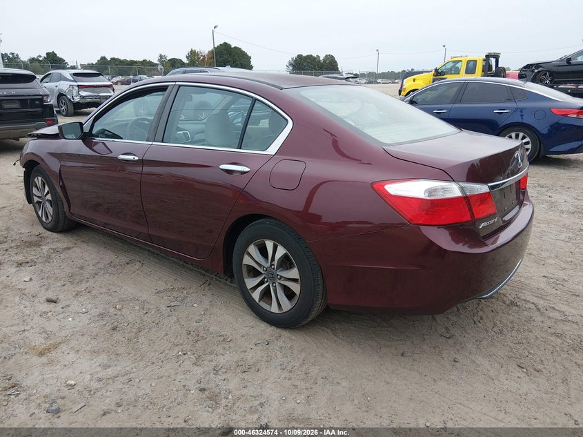 Vin: 1hgcr2f36ea153940, lot: 46824827, honda accord lx 20143