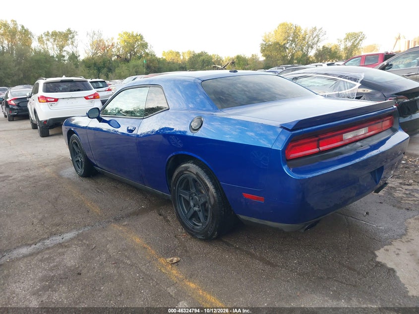 Vin: 2c3cdybt2ch259729, lot: 46825047, dodge challenger r/t 20123