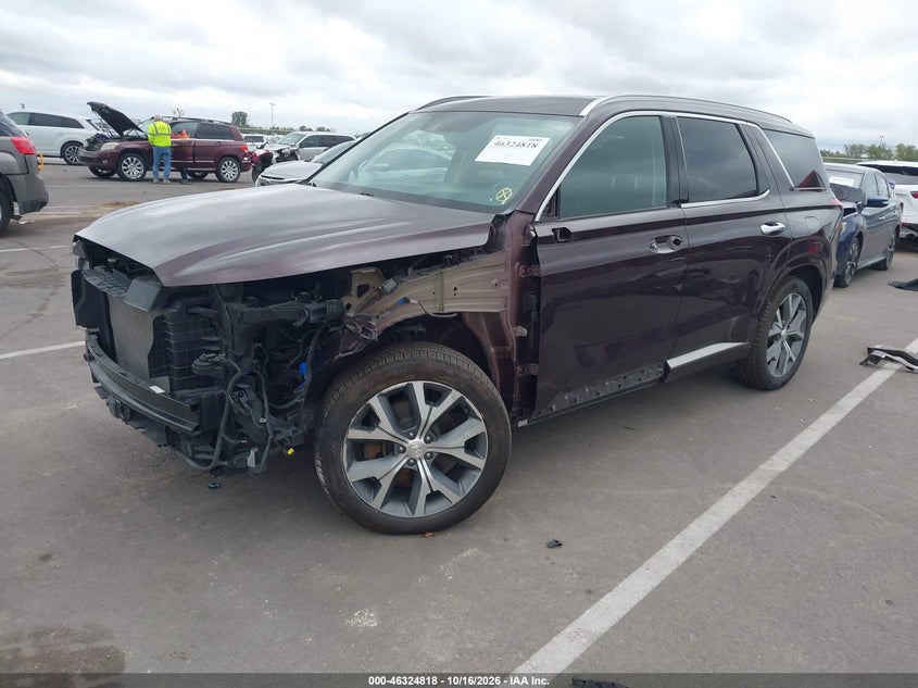 Vin: km8r5dhe5mu208742, lot: 46825071, hyundai palisade limited 20212