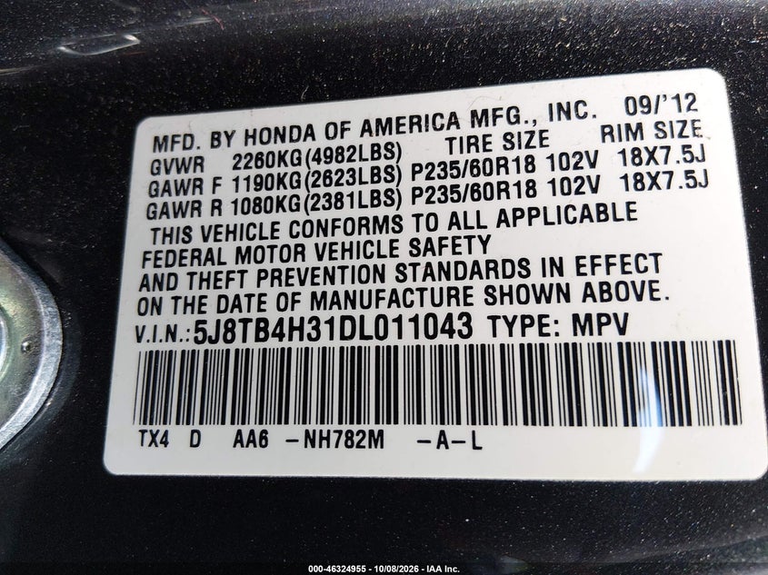 2013 ACURA RDX · Фото 9