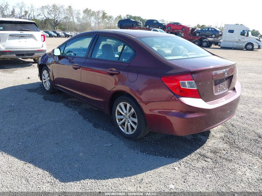 Vin: 19xfb2f90ce057428, lot: 46825209, honda civic ex-l 20123