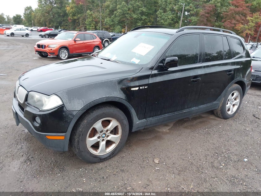 2007 BMW X3 3.0Si, Левый зад, IAAI, VIN WBXPC93447WF06999 — фото 2