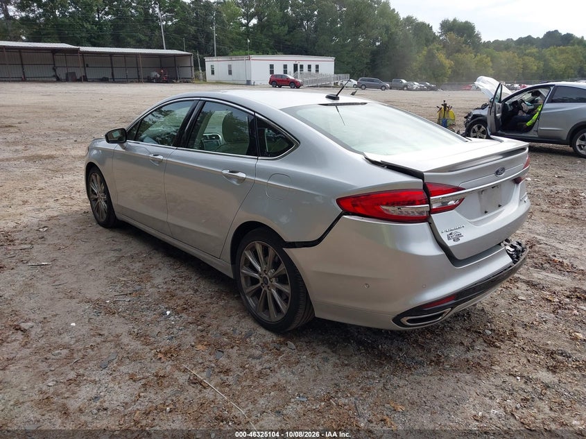 Vin: 3fa6p0d98hr249212, lot: 46825357, ford fusion platinum 20173