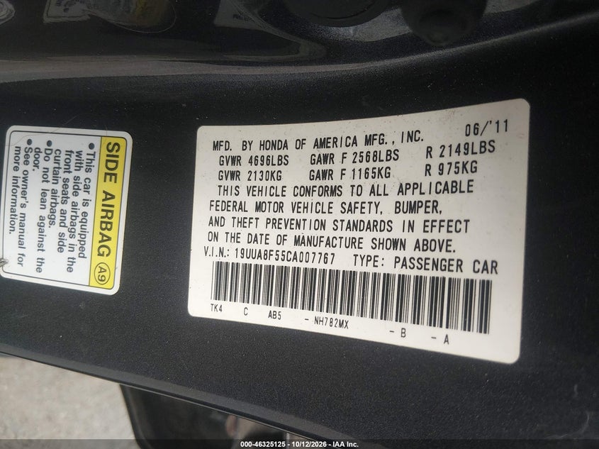 2012 ACURA TL 3.5 · Фото 9