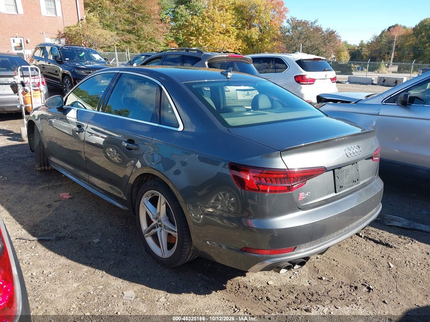 Vin: wauc4af44ka004547, lot: 46825419, audi s4 3.0t premium 20193