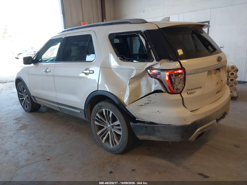 Vin: 1fm5k8ht2hga57702, lot: 46825470, ford explorer platinum 20173