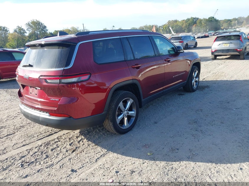 Vin: 1c4rjkbgxm8113018, lot: 46825582, jeep grand cherokee l limited 4x4 20214