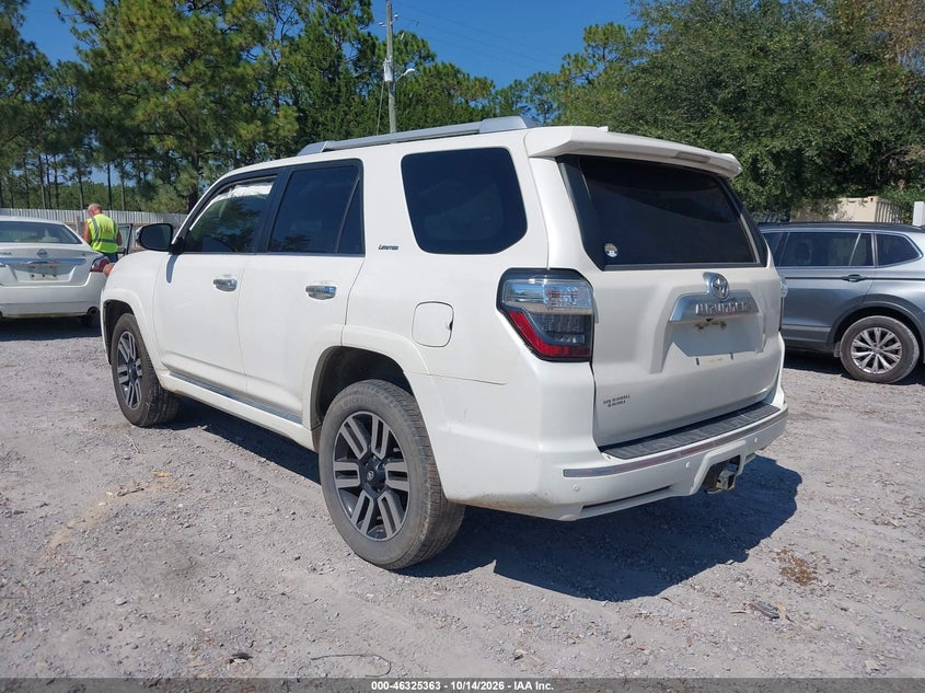 Vin: jtebu5jr8g5323731, lot: 46825616, toyota 4runner limited 20163