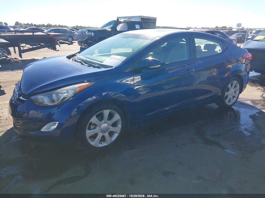Vin: kmhdh4ae6du675499, lot: 46825720, hyundai elantra limited 20132