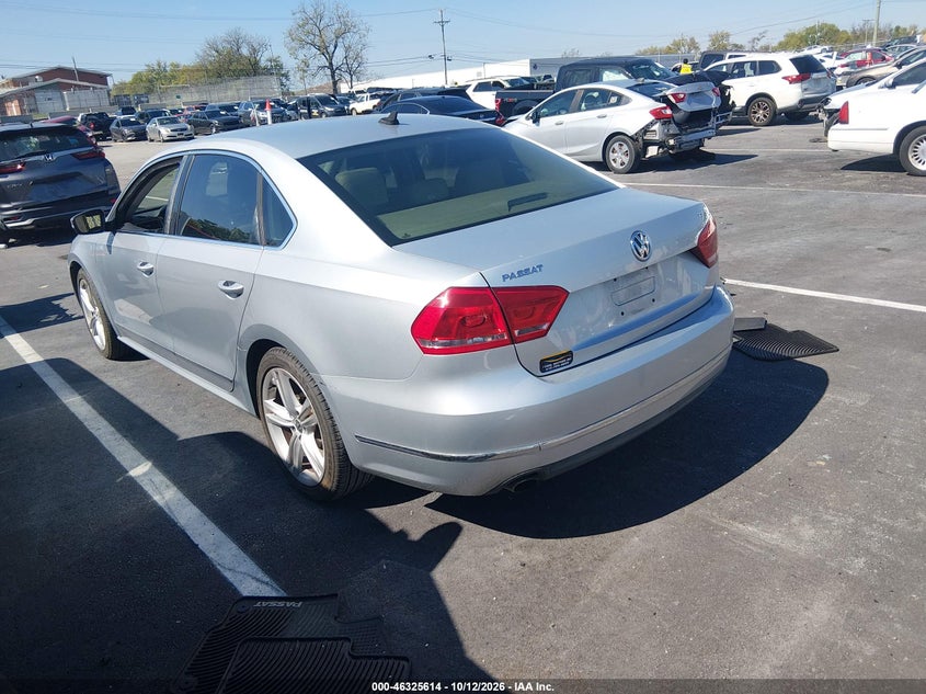 Vin: 1vwcs7a39ec053937, lot: 46825867, volkswagen passat 1.8t sel premium 20143