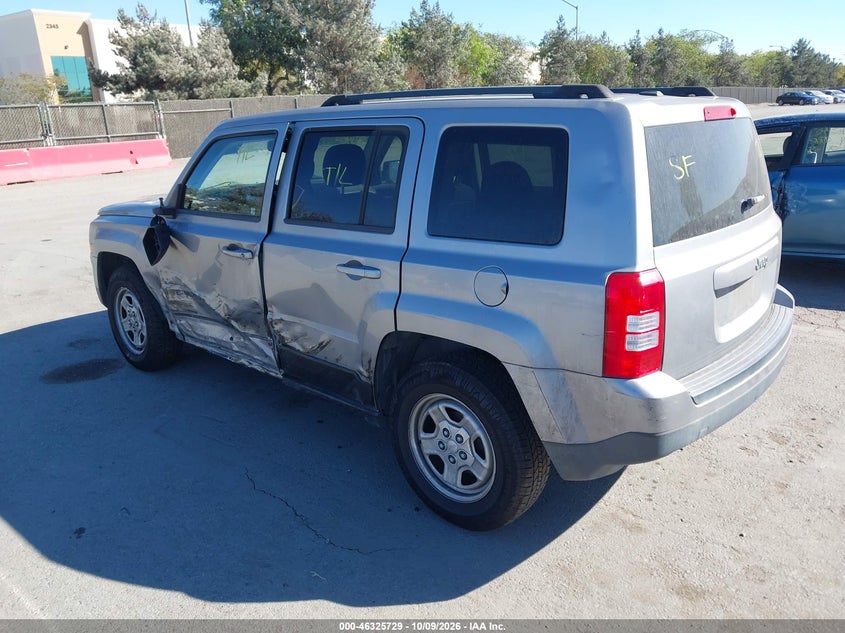 Vin: 1c4njpba8hd115256, lot: 46825982, jeep patriot sport fwd 20173