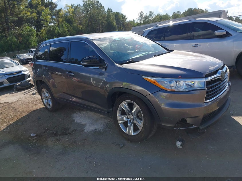 Vin: 5tdykrfh1fs102623, lot: 46826116, toyota highlander limited v6 2015 img_1
