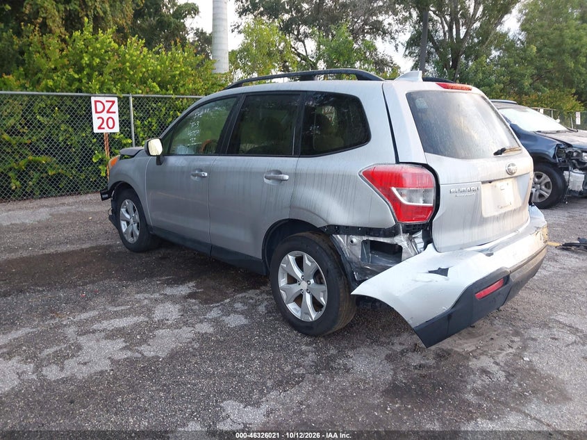 Vin: jf2sjadc6gh407091, lot: 46826274, subaru forester 2.5i premium 20163