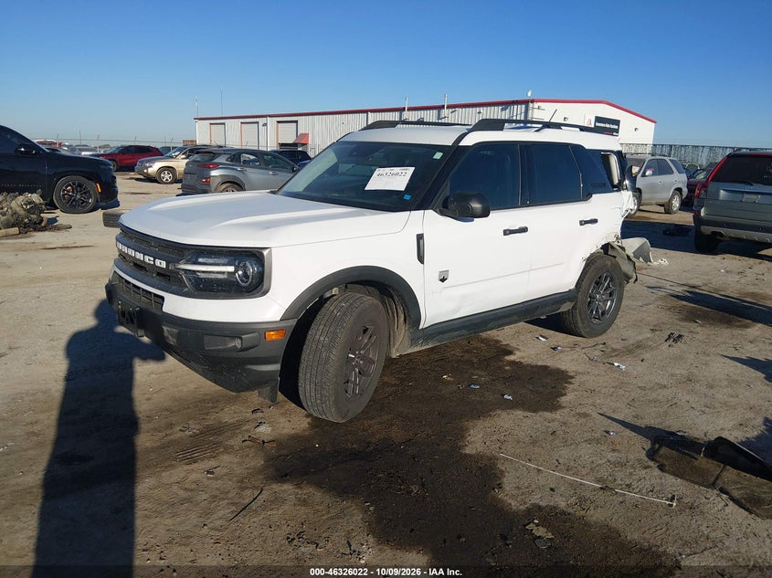 Vin: 3fmcr9b65mra17029, lot: 46826275, ford bronco sport big bend 20212