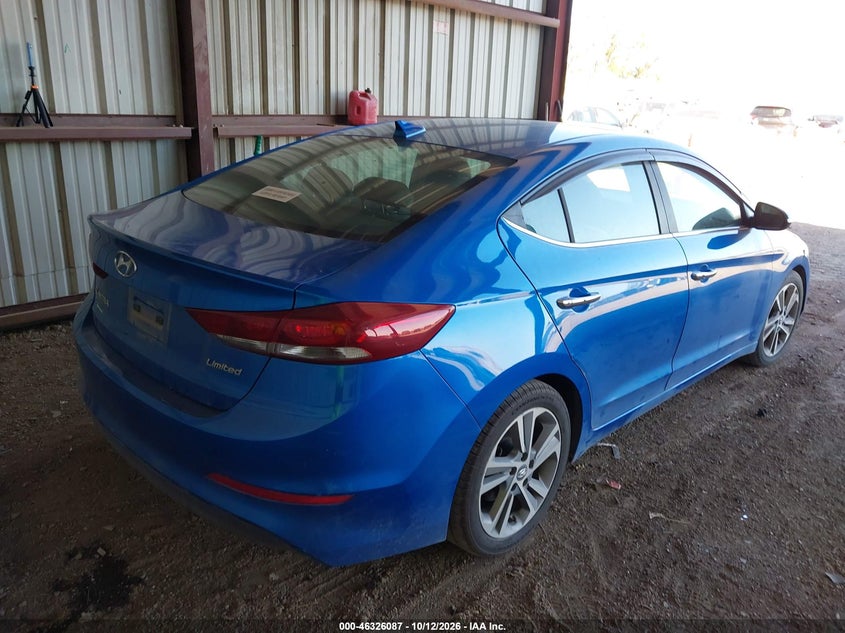 Vin: kmhd84lf0hu135884, lot: 46826340, hyundai elantra limited 20174