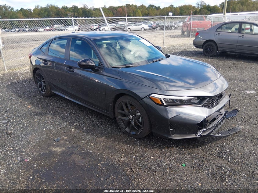 Vin: 2hgfe2f58th609395, lot: 46826376, honda civic sport 20261