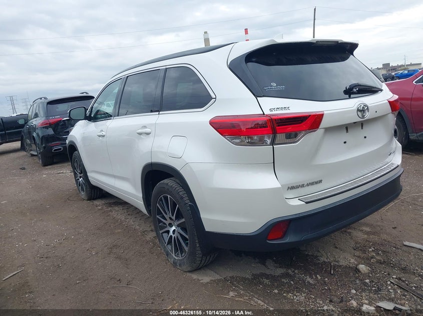 Vin: 5tdjzrfh8hs401767, lot: 46826408, toyota highlander se 20173