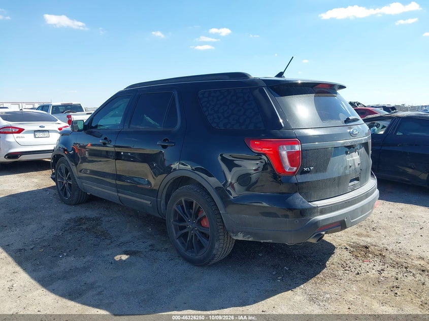 Vin: 1fm5k7d89jgc41102, lot: 46826503, ford explorer xlt 20183