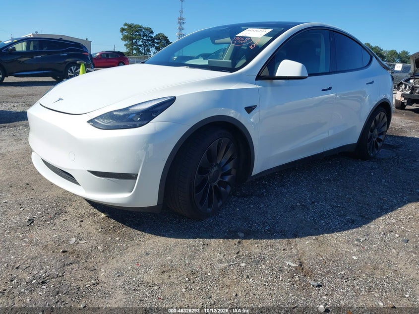 Vin: 7saygdef4nf312000, lot: 46826546, tesla model y performance dual motor all-wheel drive 20222