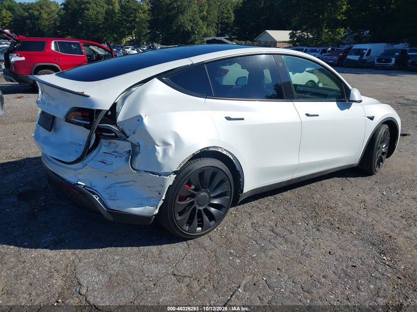 Vin: 7saygdef4nf312000, lot: 46826546, tesla model y performance dual motor all-wheel drive 20224