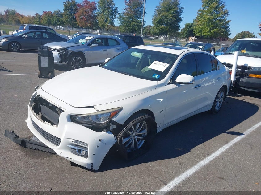 Vin: jn1bv7ar9fm390875, lot: 46826577, infiniti q50 premium 20152