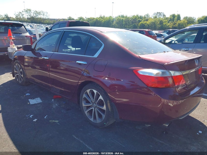 Vin: 1hgcr2f53fa262200, lot: 46826579, honda accord sport 20153