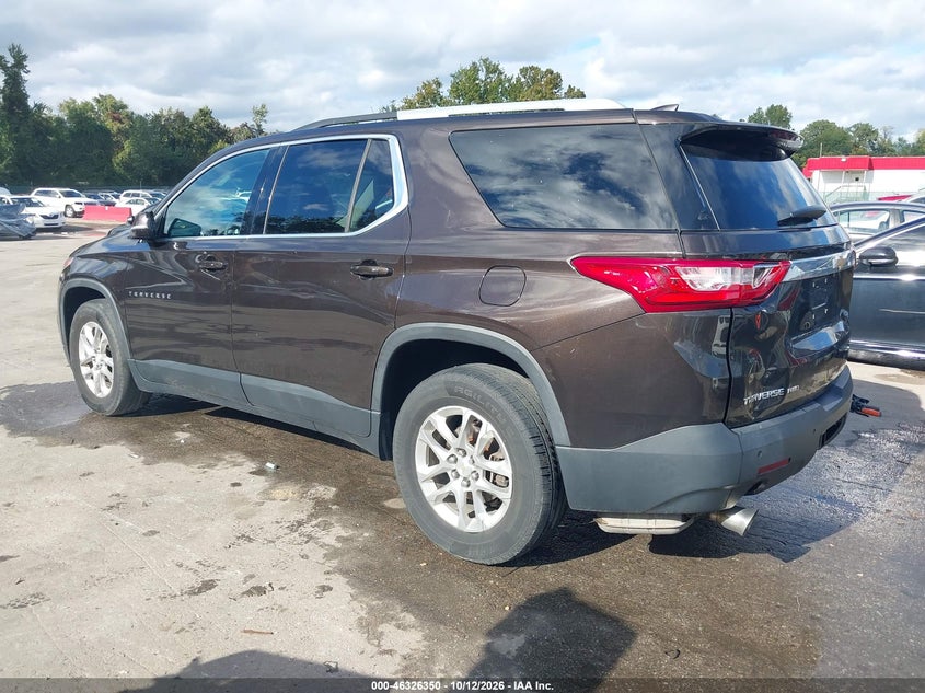 Vin: 1gnevgkw9jj256965, lot: 46826603, chevrolet traverse 1lt 20183