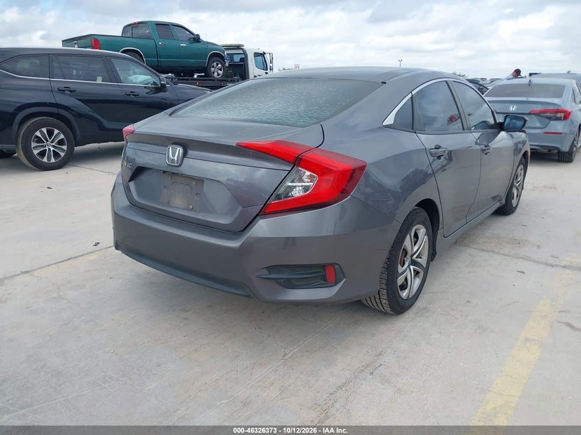 Vin: 19xfc2f5xge006941, lot: 46826626, honda civic lx 20164