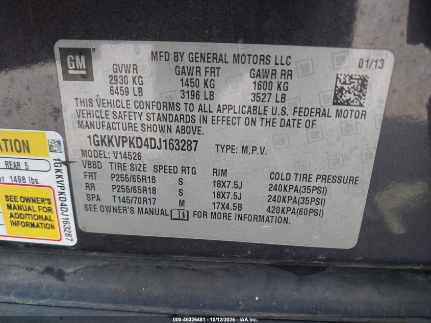 2013 GMC ACADIA SLE-2 · Фото 9