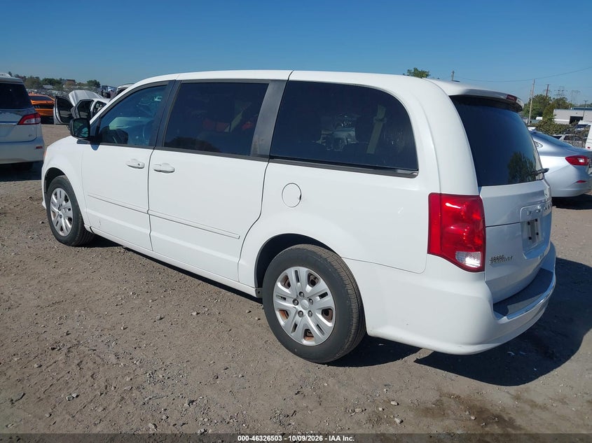 Vin: 2c4rdgbg2er137629, lot: 46826756, dodge grand caravan se 20143