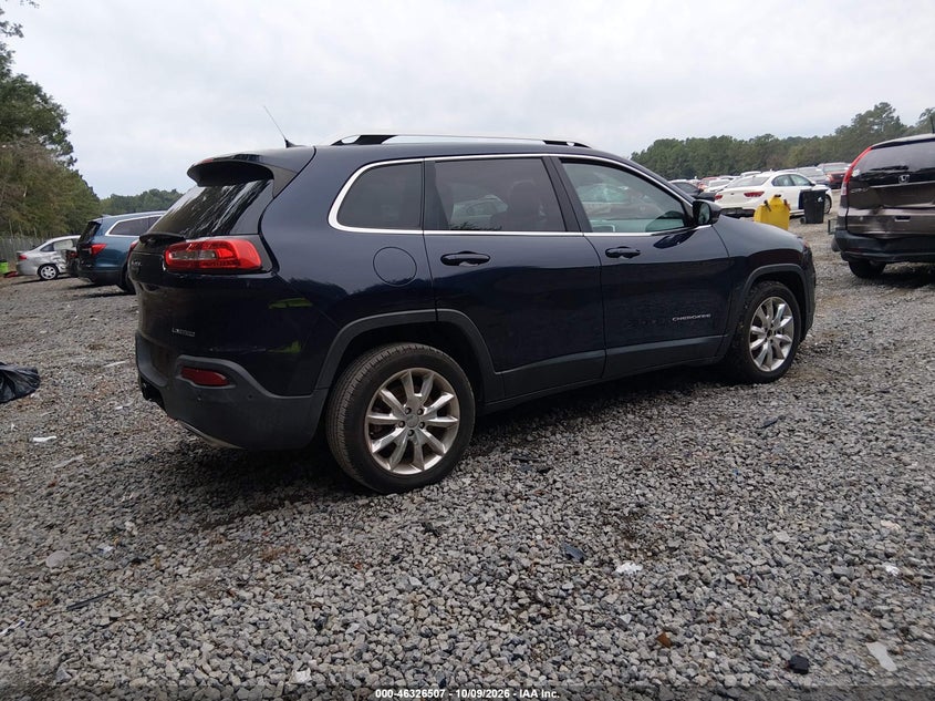 Vin: 1c4pjlds4fw585017, lot: 46826760, jeep cherokee limited 20154