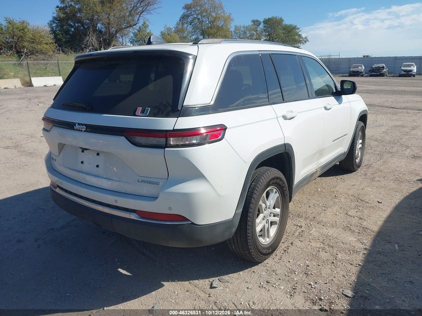 Vin: 1c4rjhag4pc525568, lot: 46826784, jeep grand cherokee laredo 4x4 20234