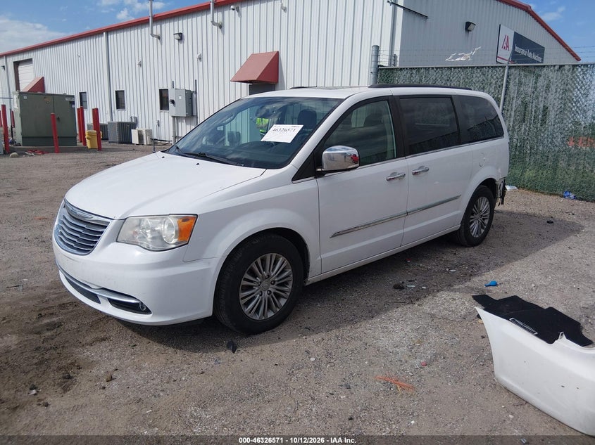 Vin: 2c4rc1cg7gr207661, lot: 46826824, chrysler town & country touring-l anniversary edition 20162
