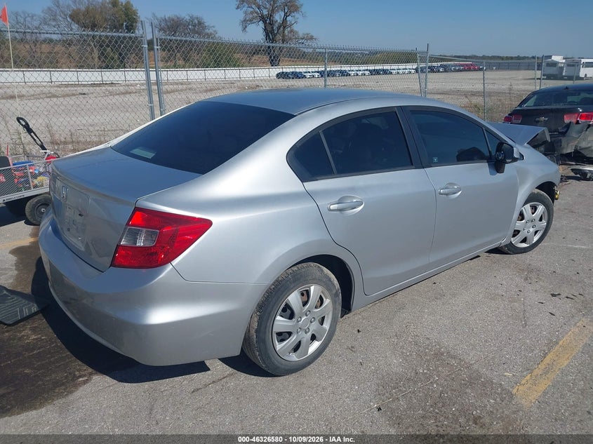 Vin: 2hgfb2f53ch331871, lot: 46826833, honda civic lx 20124