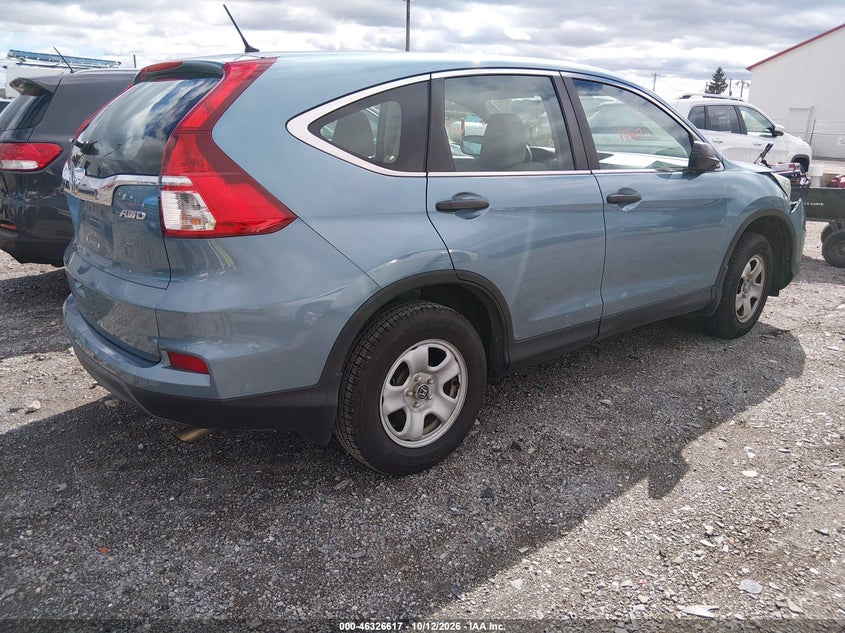 Vin: 2hkrm4h38fh702760, lot: 46826870, honda cr-v lx 20154