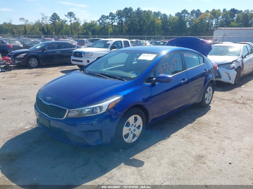 Vin: 3kpfk4a75he093821, lot: 46826950, kia forte lx 20172