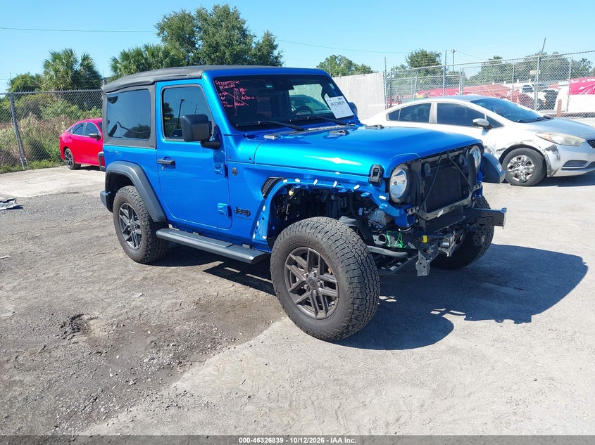 Vin: 1c4pjxan1sw506712, lot: 46827092, jeep wrangler 2-door sport s 4x4 20251