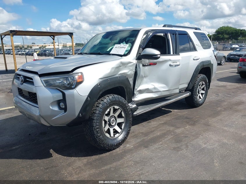 Vin: jteru5jr2m5878748, lot: 46827147, toyota 4runner trd off road premium 20212