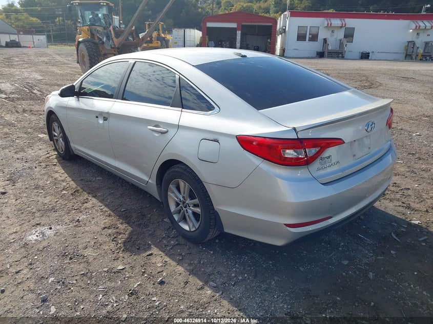 Vin: 5npe24af4fh159447, lot: 46827167, hyundai sonata se 20153
